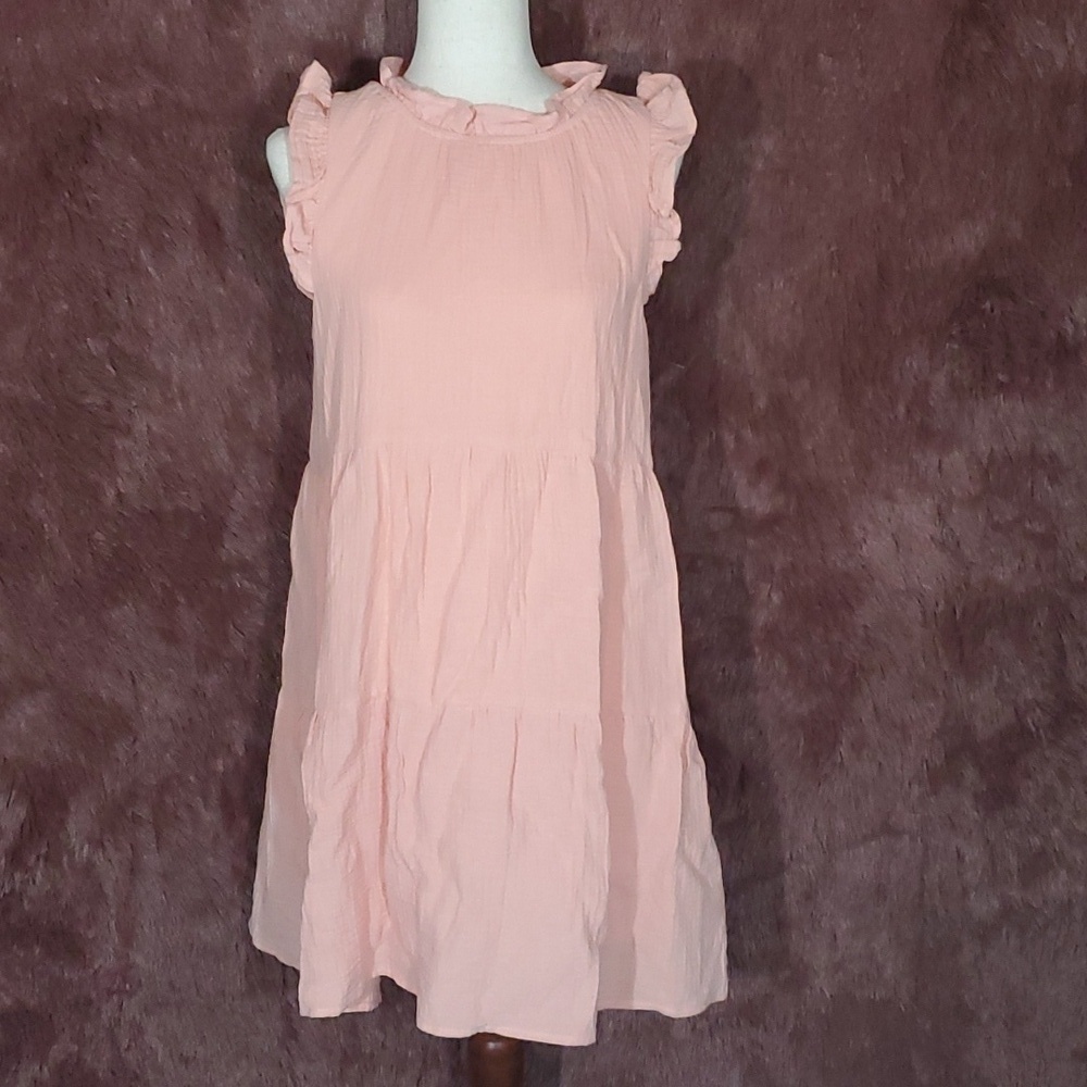 Socialite Muslin Sleeveless Ruffle Dress